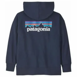 Sale Patagonia Sweat Capuche Logo Coton Bio | Bleu marine