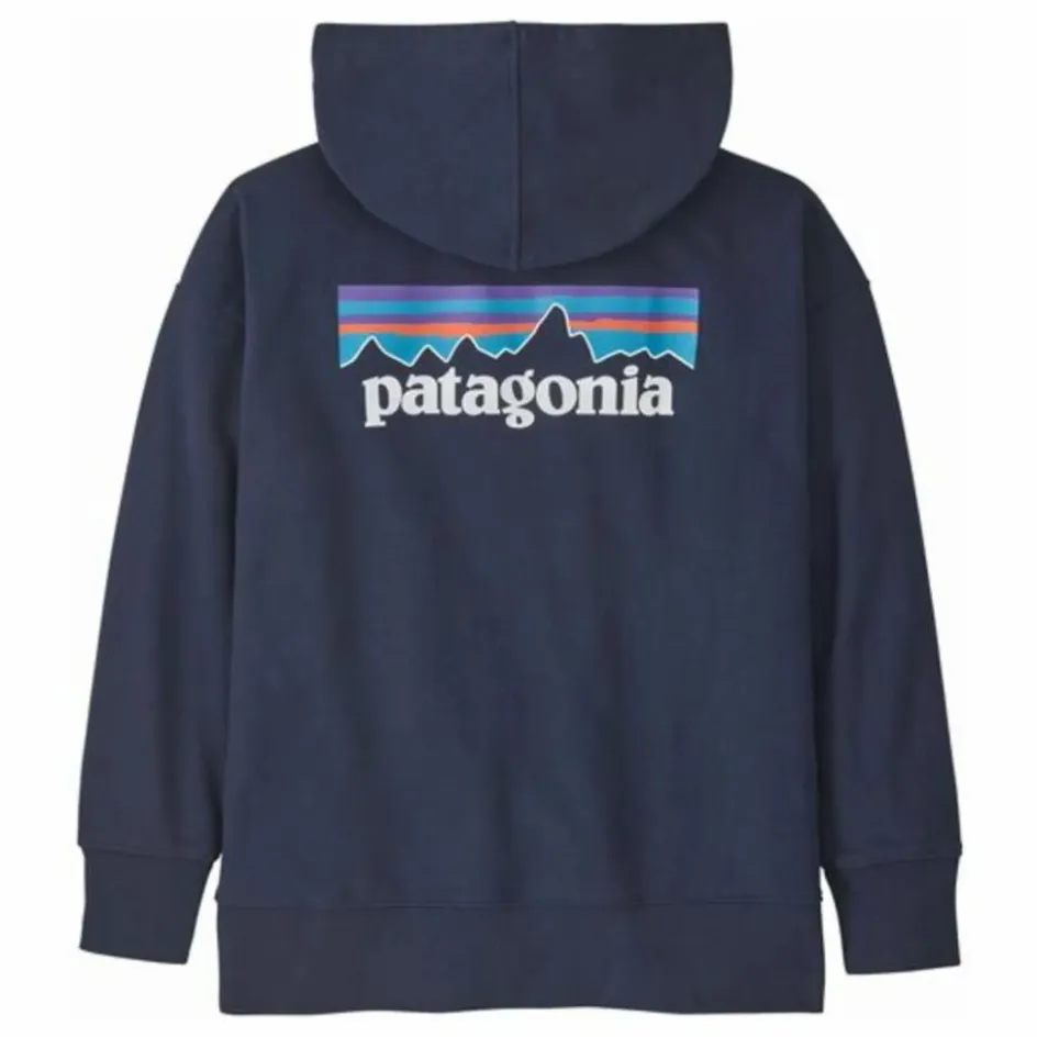 Sale Patagonia Sweat Capuche Logo Coton Bio | Bleu marine