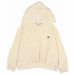 Búho Sweat Capuche Velours Coton Bio | Ivoire