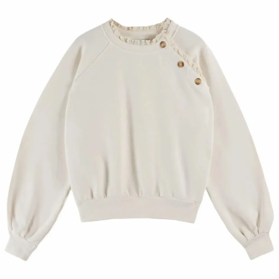 Sale Emile et Ida Sweat Cherry Coton Bio | Crème