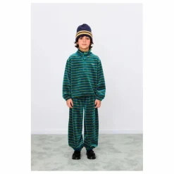 Online Tinycottons Sweat Col Montant Rayé Velours | Vert