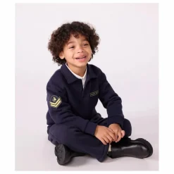 Petit Bateau Sweat Col Polo Badges ||Enfant Sweats