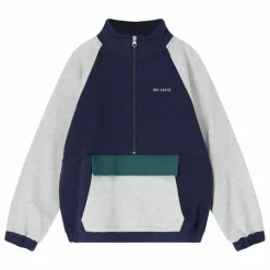 New Sweat Col Zippé Colorblock Coton Bio | Enfant Sweats|Sweats
