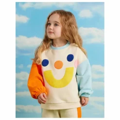 Hot Halcyon Nights Sweat Colorblock Sourire | Crème