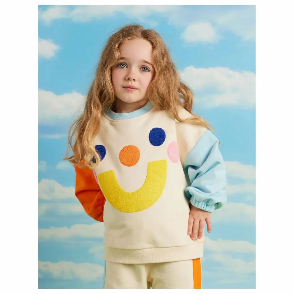 Hot Halcyon Nights Sweat Colorblock Sourire | Crème