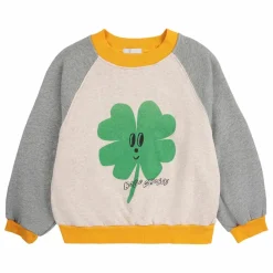 Bobo Choses Sweat Colorblock Trèfle Coton Bio ||Enfant Sweats|Sweats
