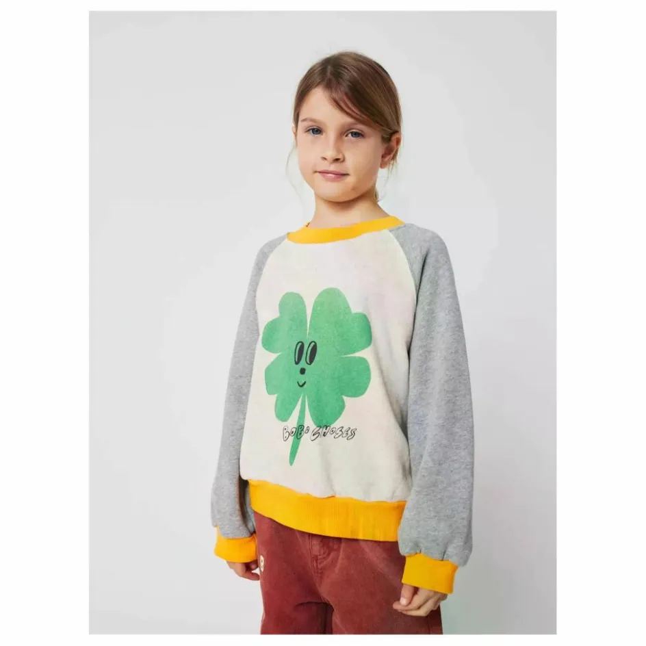 Bobo Choses Sweat Colorblock Trèfle Coton Bio ||Enfant Sweats|Sweats
