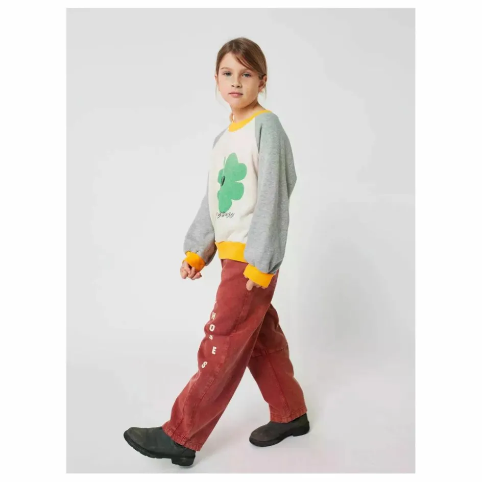 Bobo Choses Sweat Colorblock Trèfle Coton Bio ||Enfant Sweats|Sweats