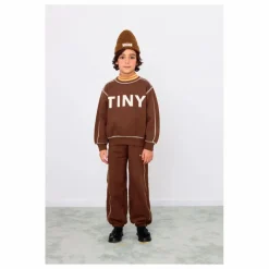 Online Tinycottons Sweat Contrasté Tiny Coton Bio | Marron
