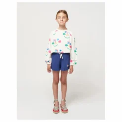 Bobo Choses Sweat Coton Bio Visages | Ecru