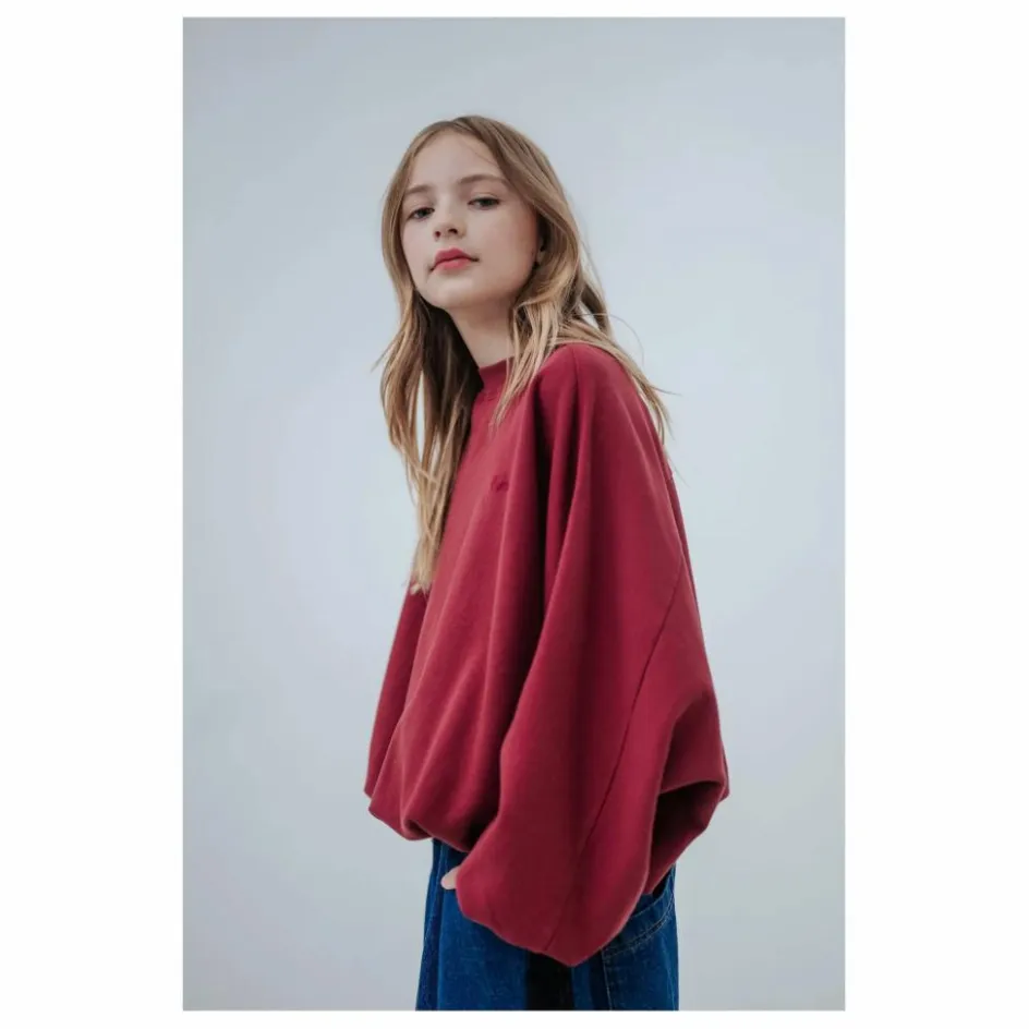 Outlet Repose AMS Sweat Crop Top City Coton Bio | Bordeaux