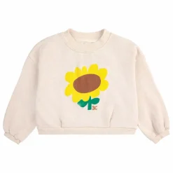 Hot Bobo Choses Sweat Crop Tournesol Coton Bio | Crème
