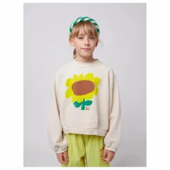 Hot Bobo Choses Sweat Crop Tournesol Coton Bio | Crème