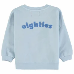 Clearance Piupiuchick Sweat Eighties Coton Bio | Bleu Clair