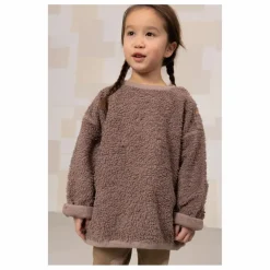 New Studio Bohème Sweat Façon Sherpa Ours Coton Bio | Mauve