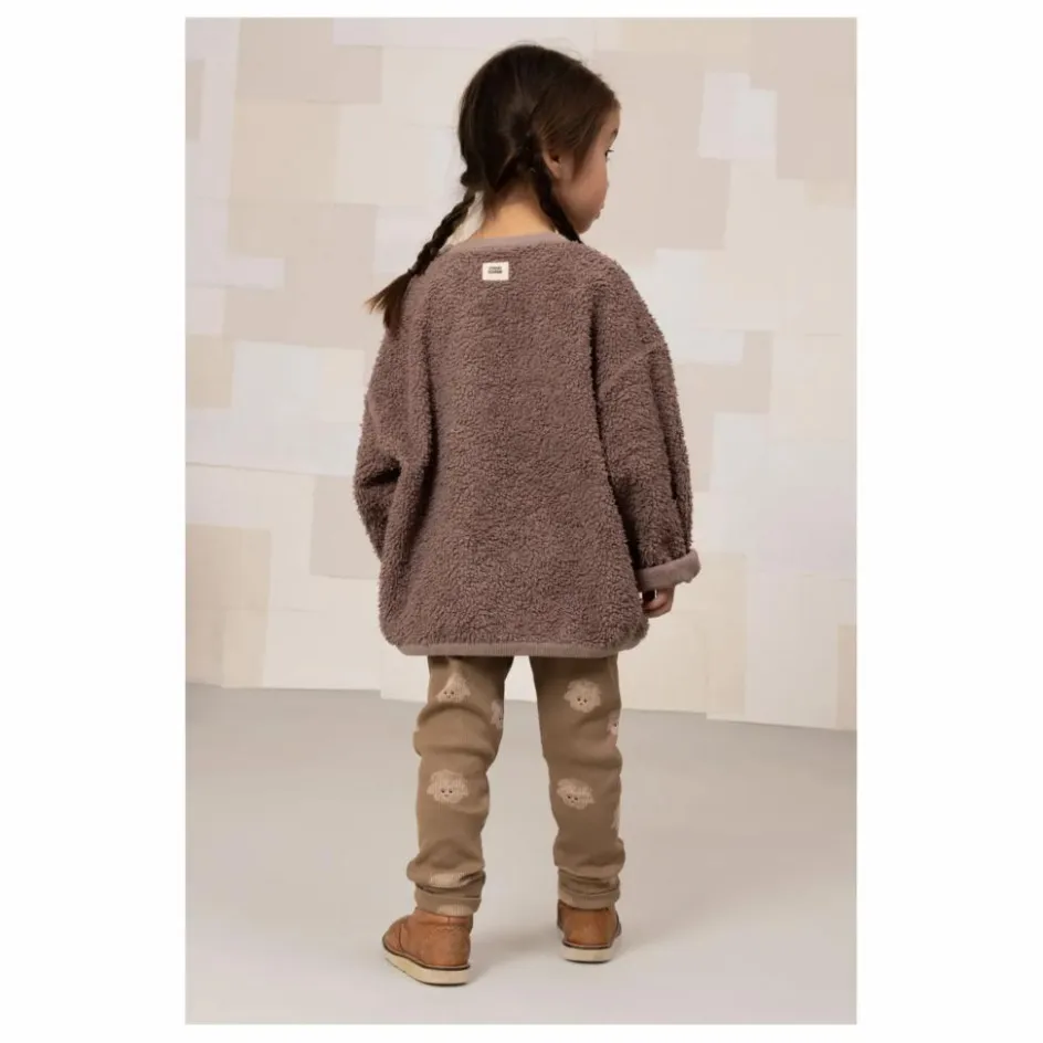 New Studio Bohème Sweat Façon Sherpa Ours Coton Bio | Mauve