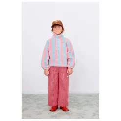 Clearance Tinycottons Sweat Façon Sherpa Rayé | Rose