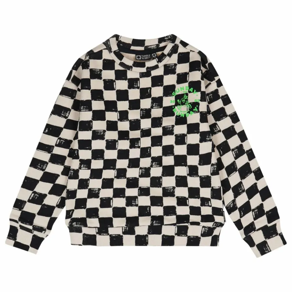 Clearance Tumble N'Dry Sweat Finish Damier Coton Bio | Noir