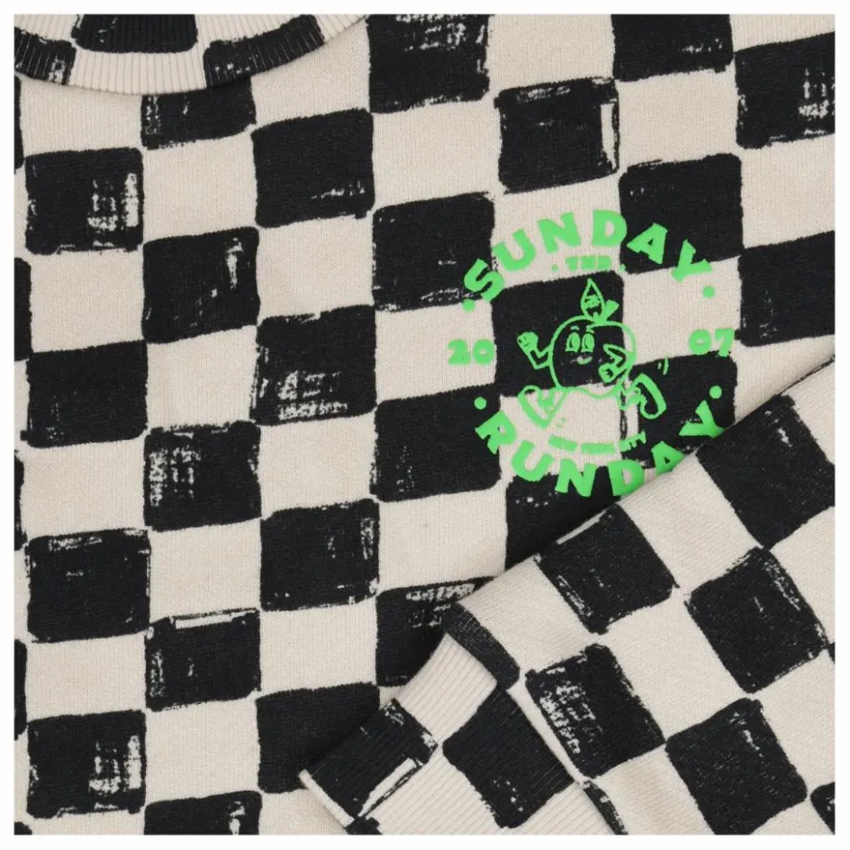 Clearance Tumble N'Dry Sweat Finish Damier Coton Bio | Noir