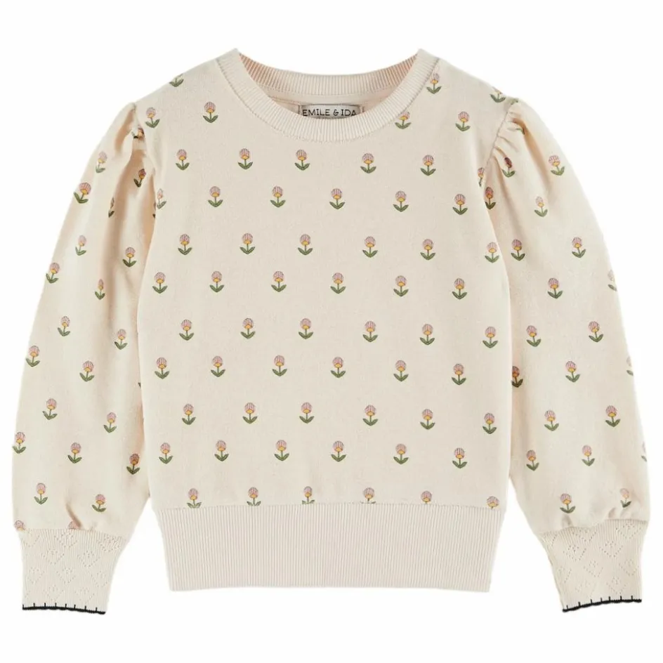 Enfant Emile et Ida Sweats|Sweats*Sweat Fleurs Douce Eponge |
