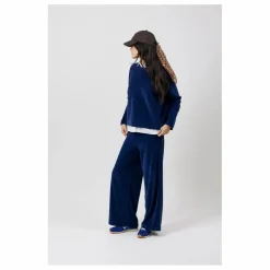 New a.p Sweat Gally Velours Côtelé Coton Bio | Bleu marine
