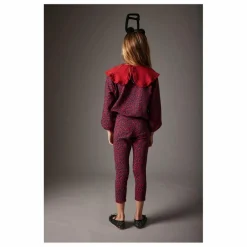 Clearance Cozmo Sweat Genoa Léopard Coton Bio | Rouge