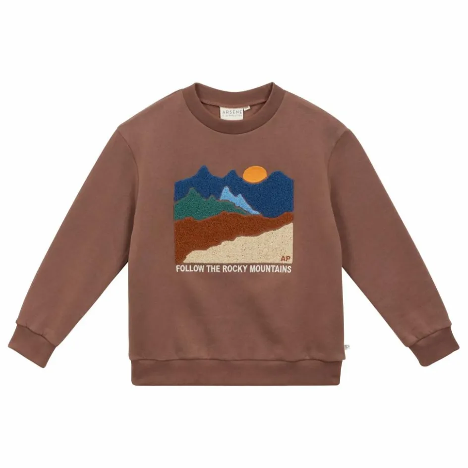 Online Arsène et Les Pipelettes Sweat Gulian Coton Bio | Marron