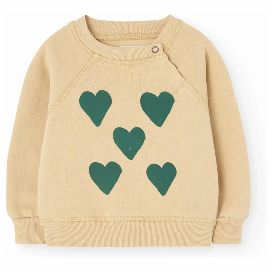 Discount The Animals Observatory Sweat Jackal Cœurs | Jaune pâle