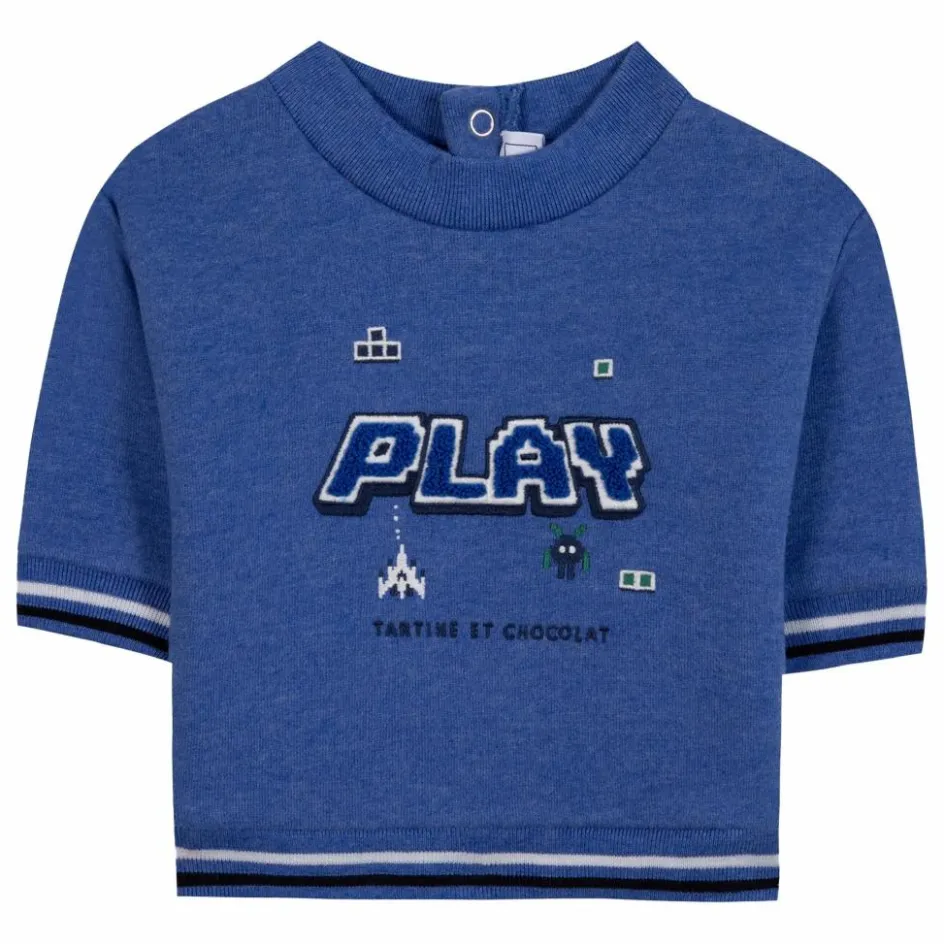 Sale Tartine et Chocolat Sweat Jeux | Bleu électrique