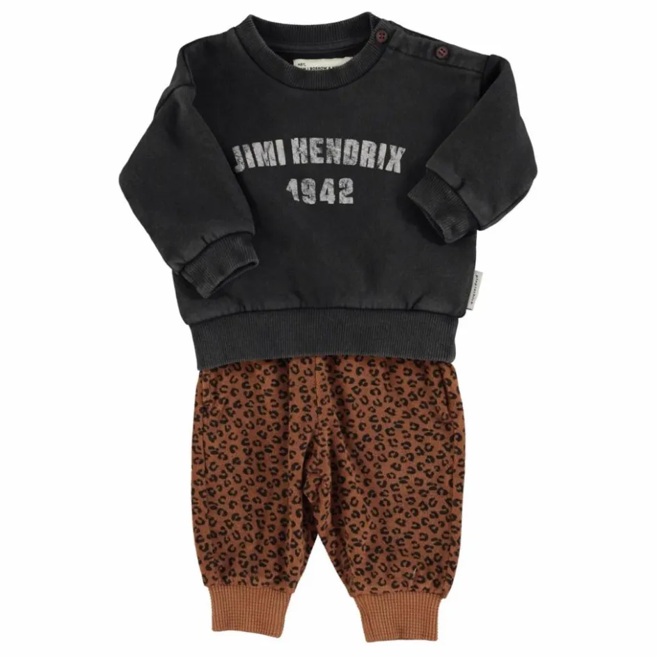 New Piupiuchick Sweat Jimi Hendrix Coton Bio | Noir