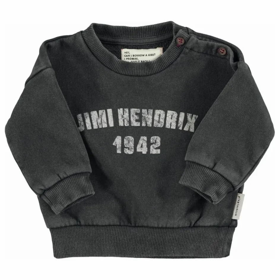 New Piupiuchick Sweat Jimi Hendrix Coton Bio | Noir