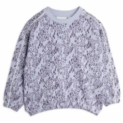 Enfant Mini Rodini Sweats|Sweats*Sweat Léopard Coton Bio | Lilas