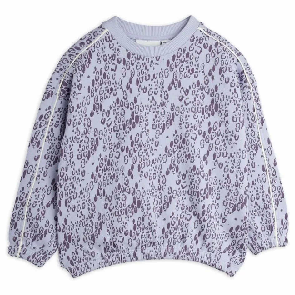 Enfant Mini Rodini Sweats|Sweats*Sweat Léopard Coton Bio | Lilas