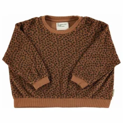 Clearance Piupiuchick Sweat Léopard Eponge Coton Bio | Brun