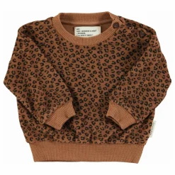 Clearance Piupiuchick Sweat Léopard Eponge Coton Bio | Brun