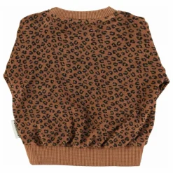 Clearance Piupiuchick Sweat Léopard Eponge Coton Bio | Brun