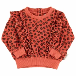 Outlet Piupiuchick Sweat Léopard Volants Eponge Bio | Terracotta