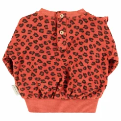 Outlet Piupiuchick Sweat Léopard Volants Eponge Bio | Terracotta