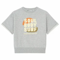 Hundred Pieces Sweat Manche Courte Coton Bio | Gris
