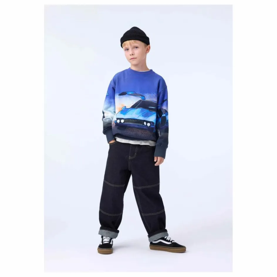 Hot Molo Sweat Mattis Car Coton Bio | Bleu