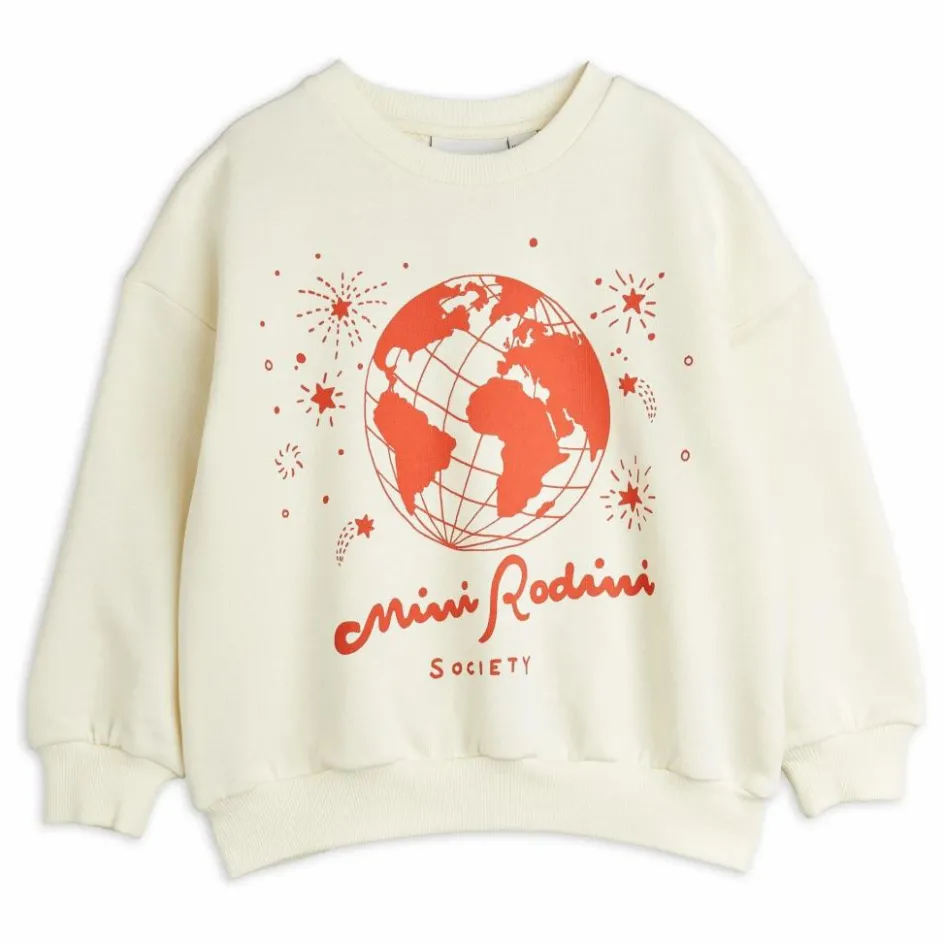 New Mini Rodini Sweat Society Coton Bio | Ecru