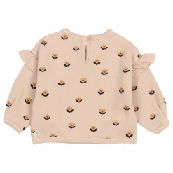 New Búho Sweat Naïf Volants Coton Bio | Rose