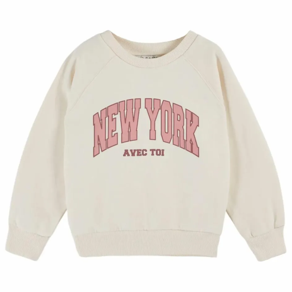 Sale Emile et Ida Sweat New York Coton Bio | Crème