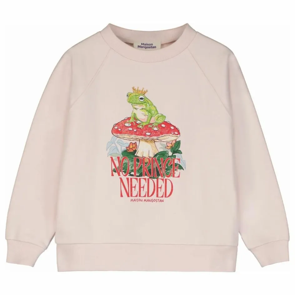 Outlet Maison Mangostan Sweat No Prince Coton Bio | Rose pâle