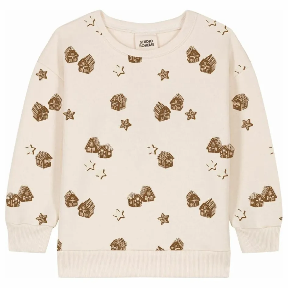 Discount Studio Bohème Sweat Ours Noël Coton Bio | Ecru