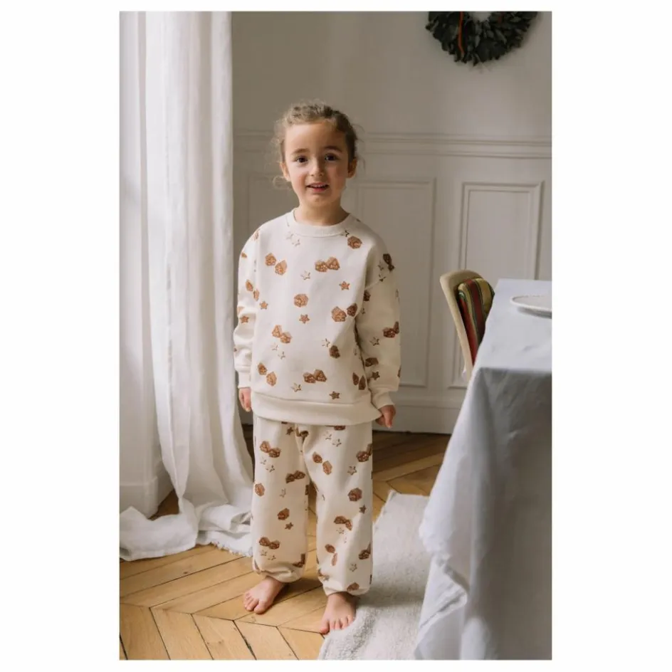 Discount Studio Bohème Sweat Ours Noël Coton Bio | Ecru