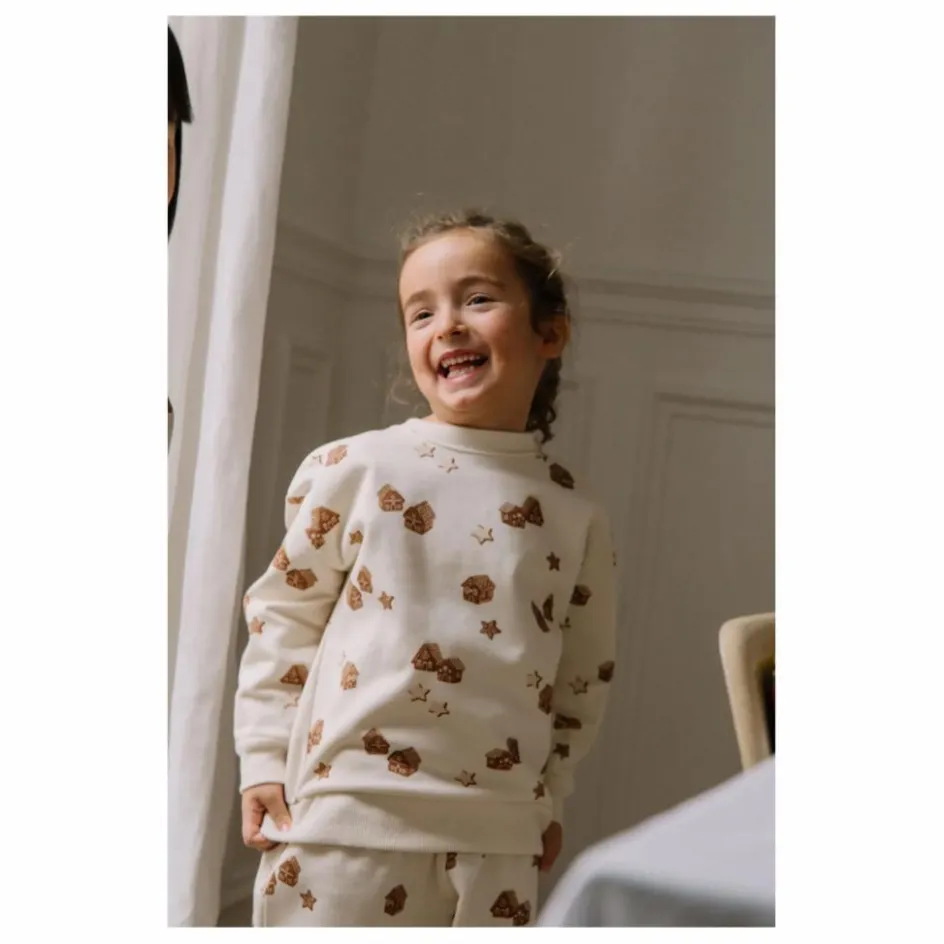 Discount Studio Bohème Sweat Ours Noël Coton Bio | Ecru