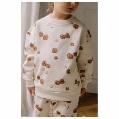Discount Studio Bohème Sweat Ours Noël Coton Bio | Ecru