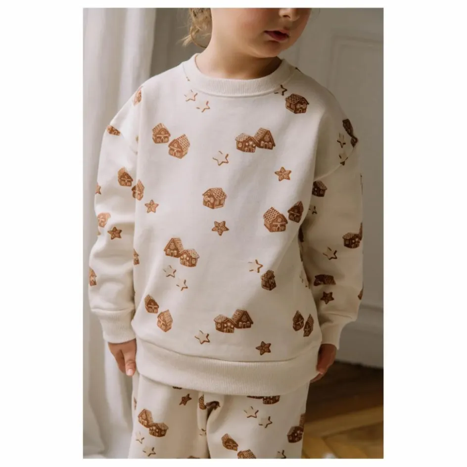 Discount Studio Bohème Sweat Ours Noël Coton Bio | Ecru