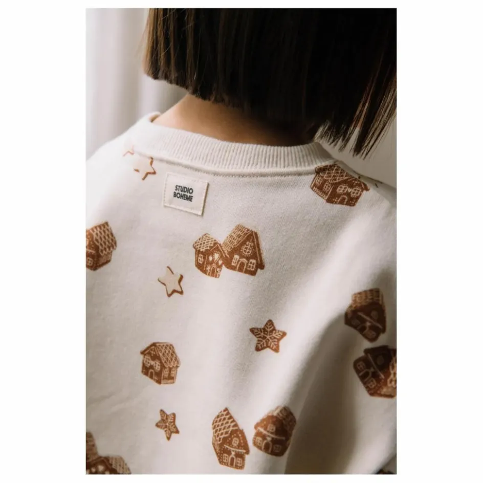 Discount Studio Bohème Sweat Ours Noël Coton Bio | Ecru